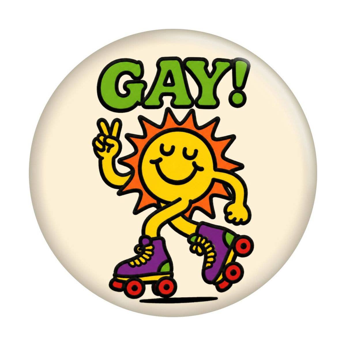 Gay! Sun Rollerskates Magnet