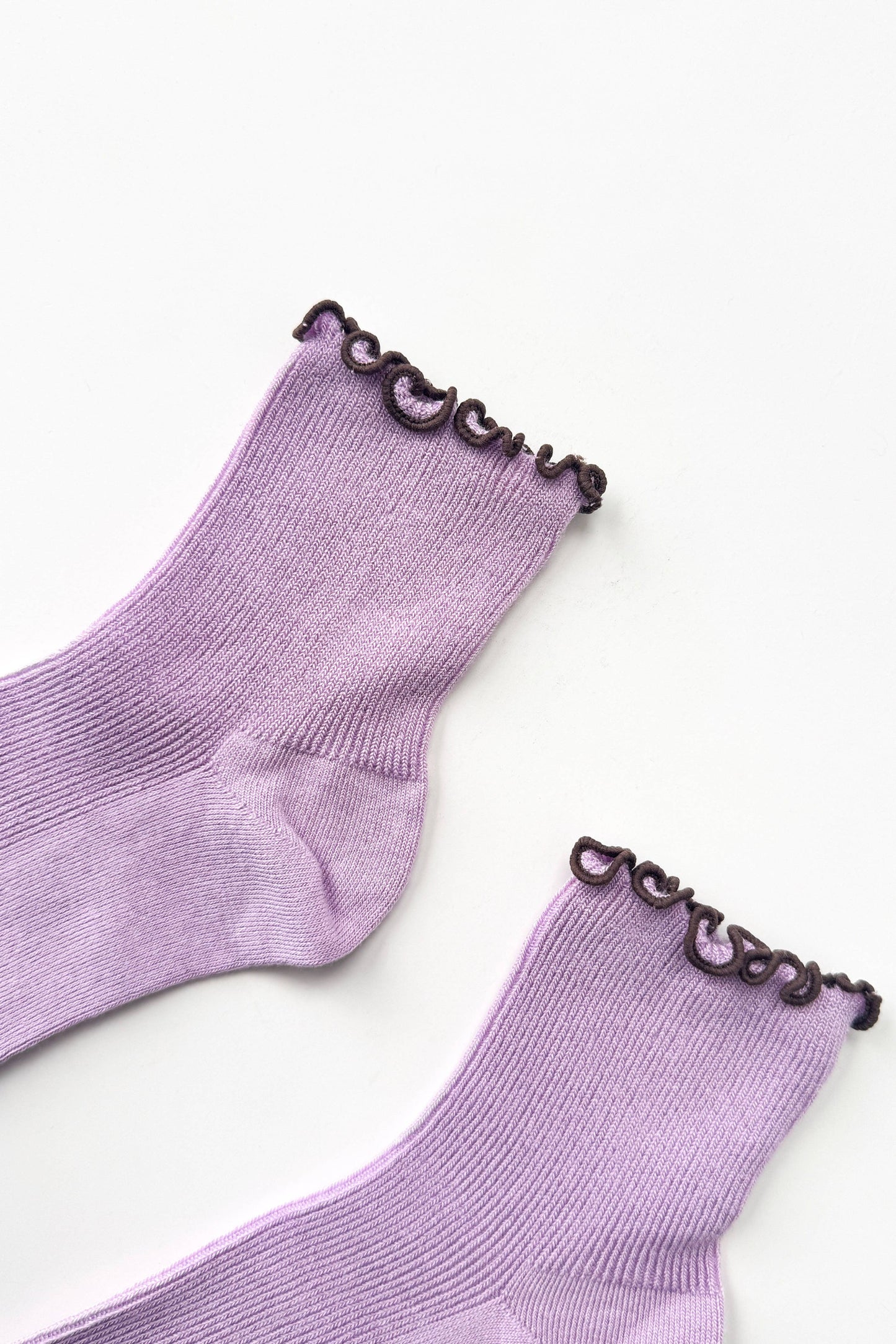 Petite Ruffled Modal Socks