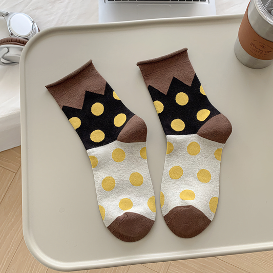 Polka Dot Cotton Socks