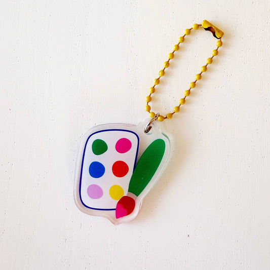 Paint Palette + Brush Bag Charm