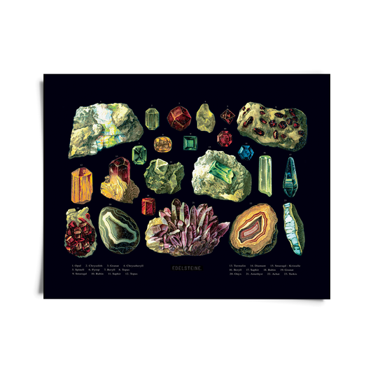 Vintage Dark Gemstones print