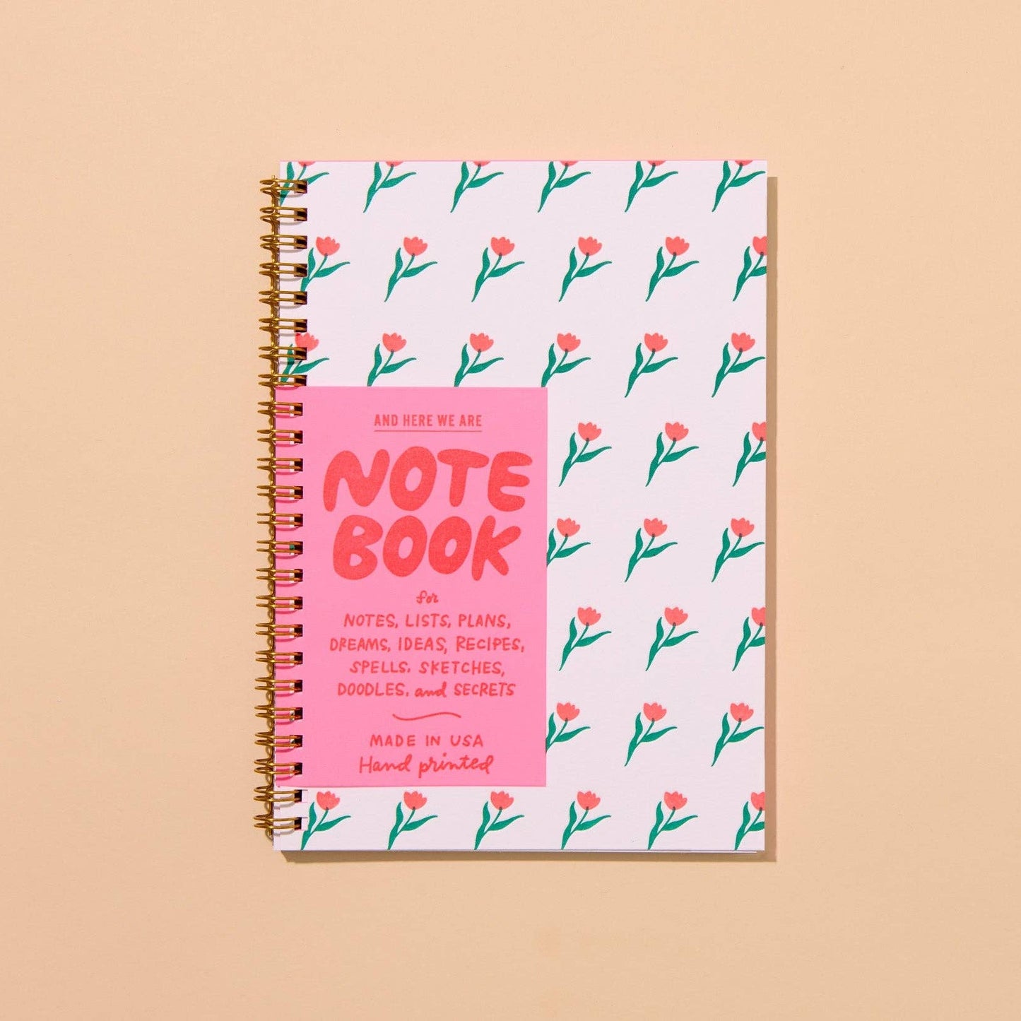 Printemps Tulip Letterpress Spiral Notebook