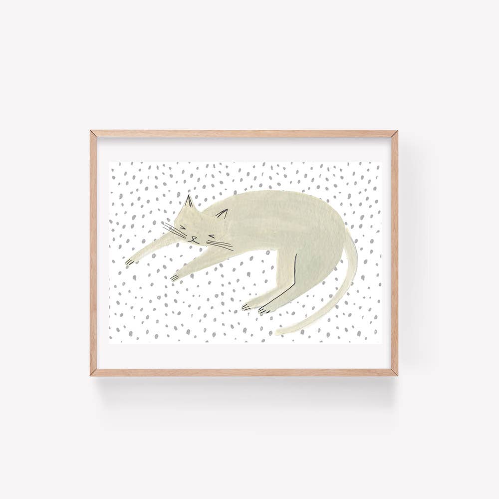 Sleeping Cat print
