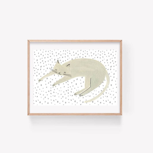 Sleeping Cat print