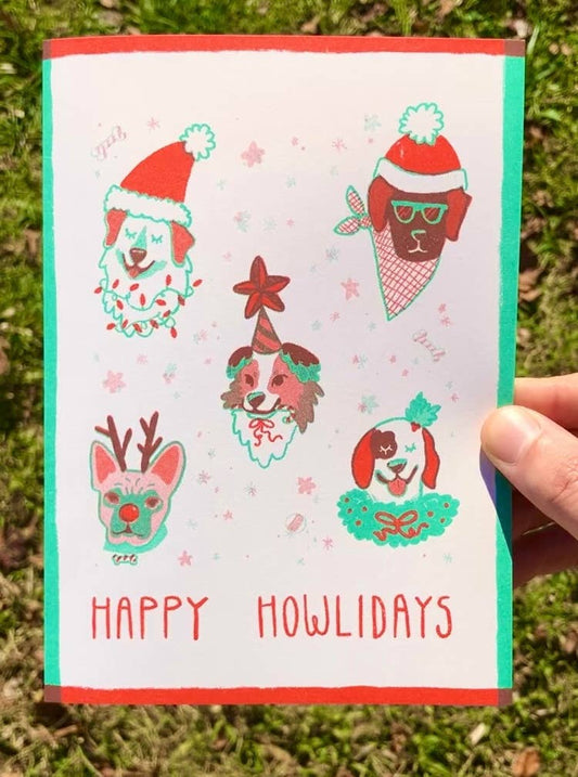 Happy Howlidays Christmas Dog card