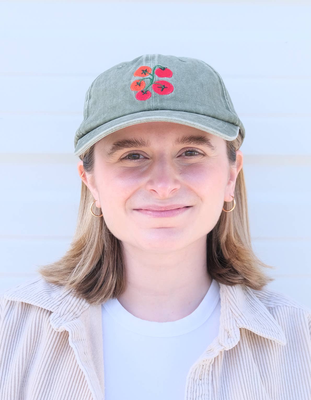 Tomato Vine Embroidered Hat