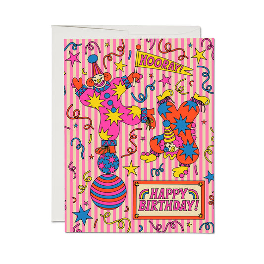 Clowns Birthday card