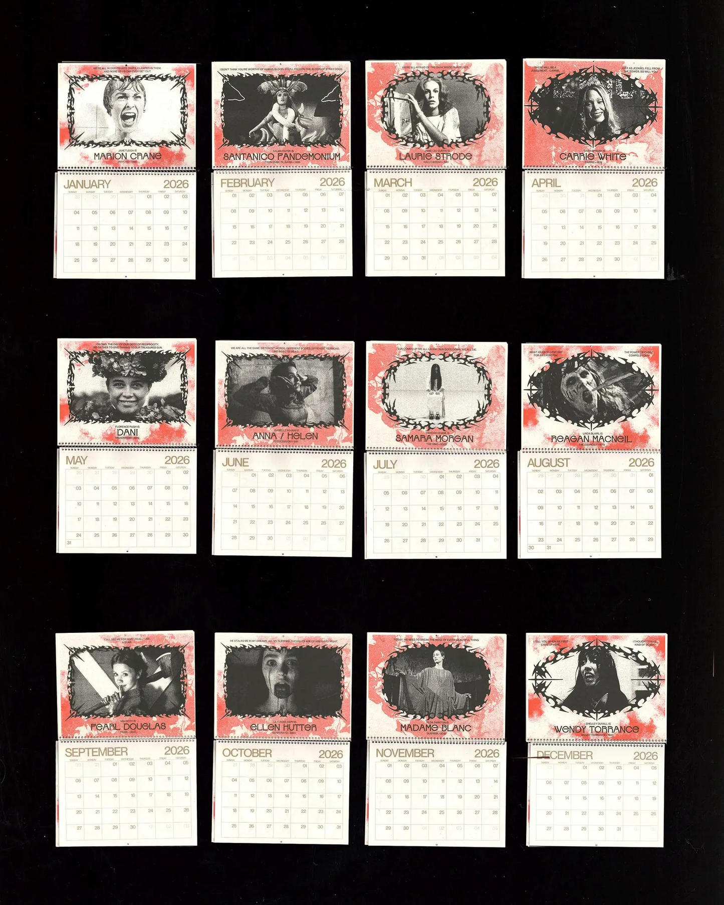 2026 Women of Horror Calendar