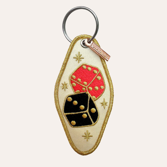 Lucky Dice Patch Keychain