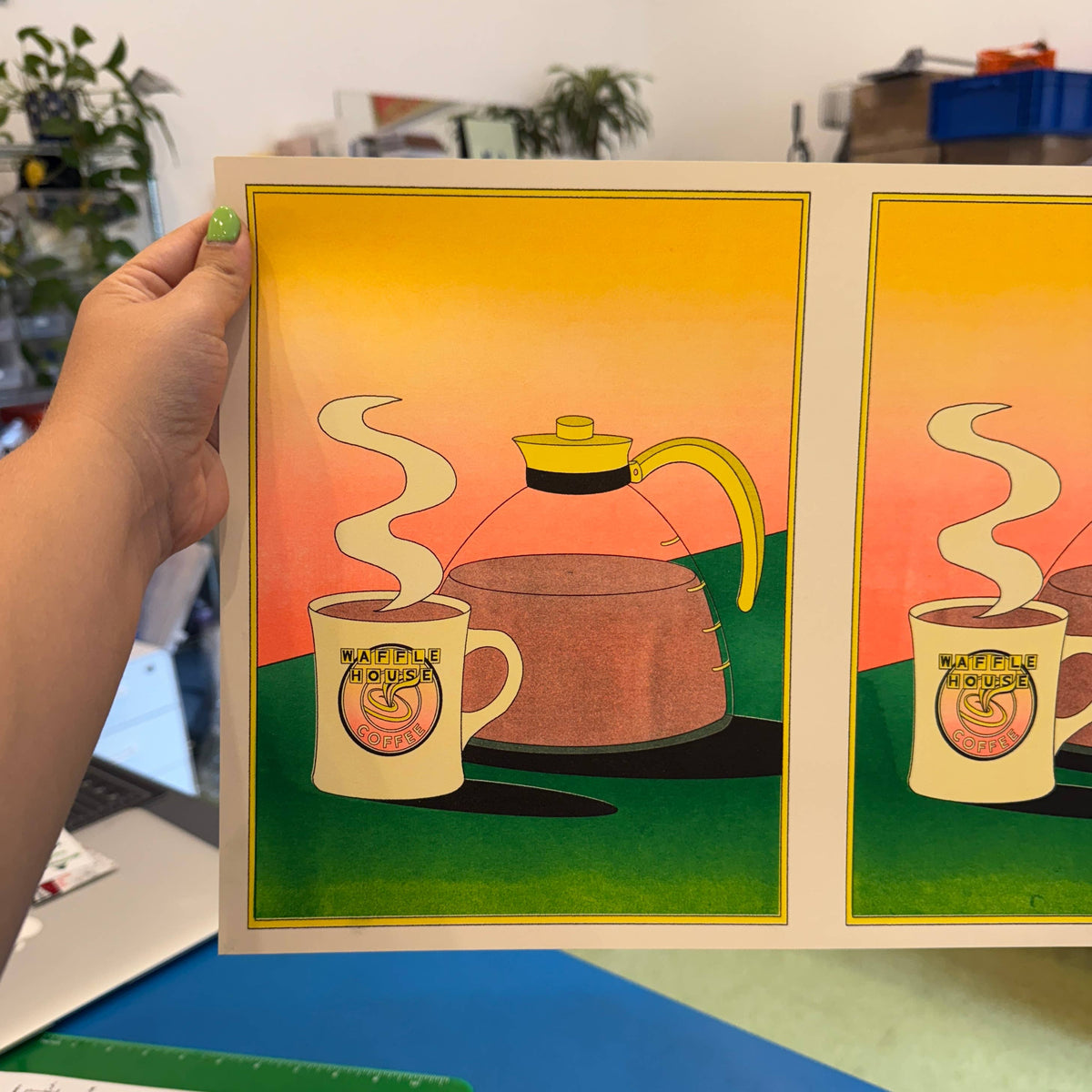 Waffle House Still Life Riso Print