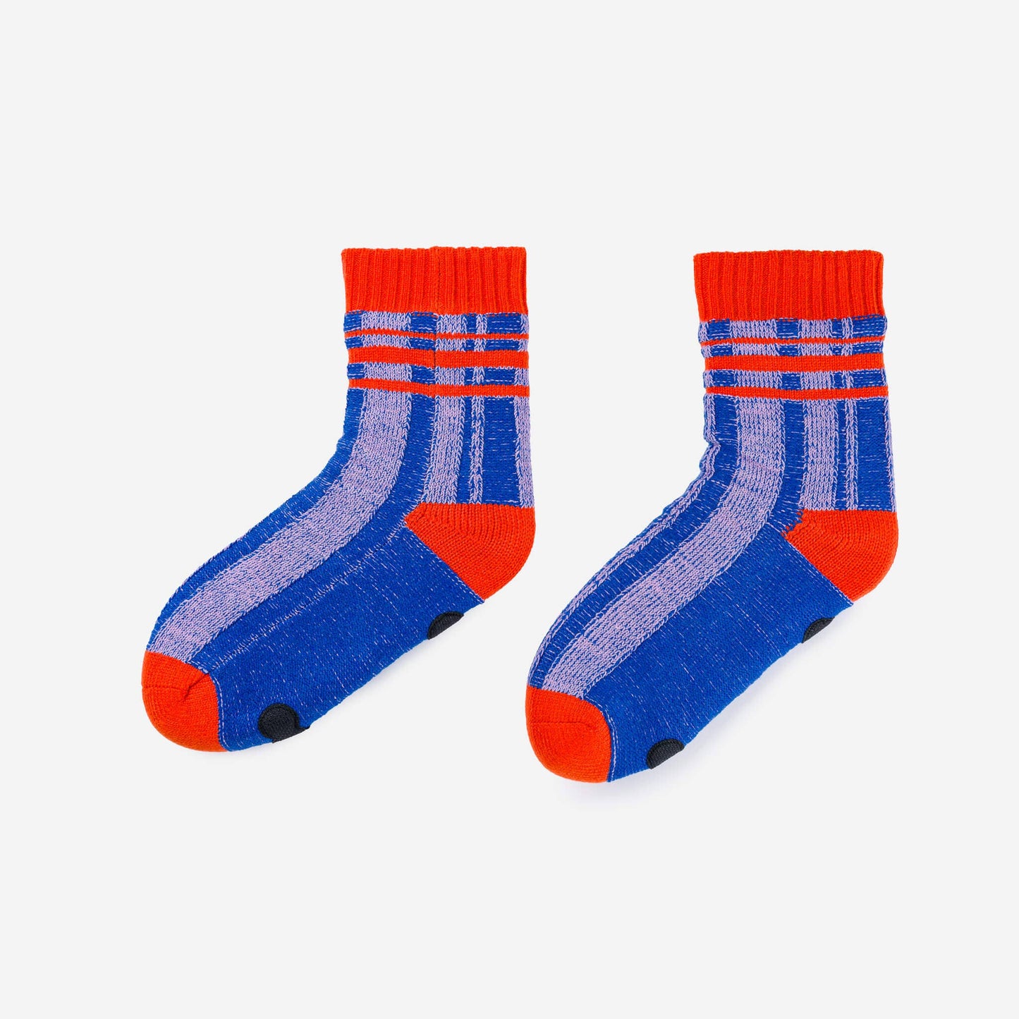 Cobalt Plaid Stripe House Socks