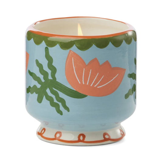 Cactus Flower Ceramic Candle