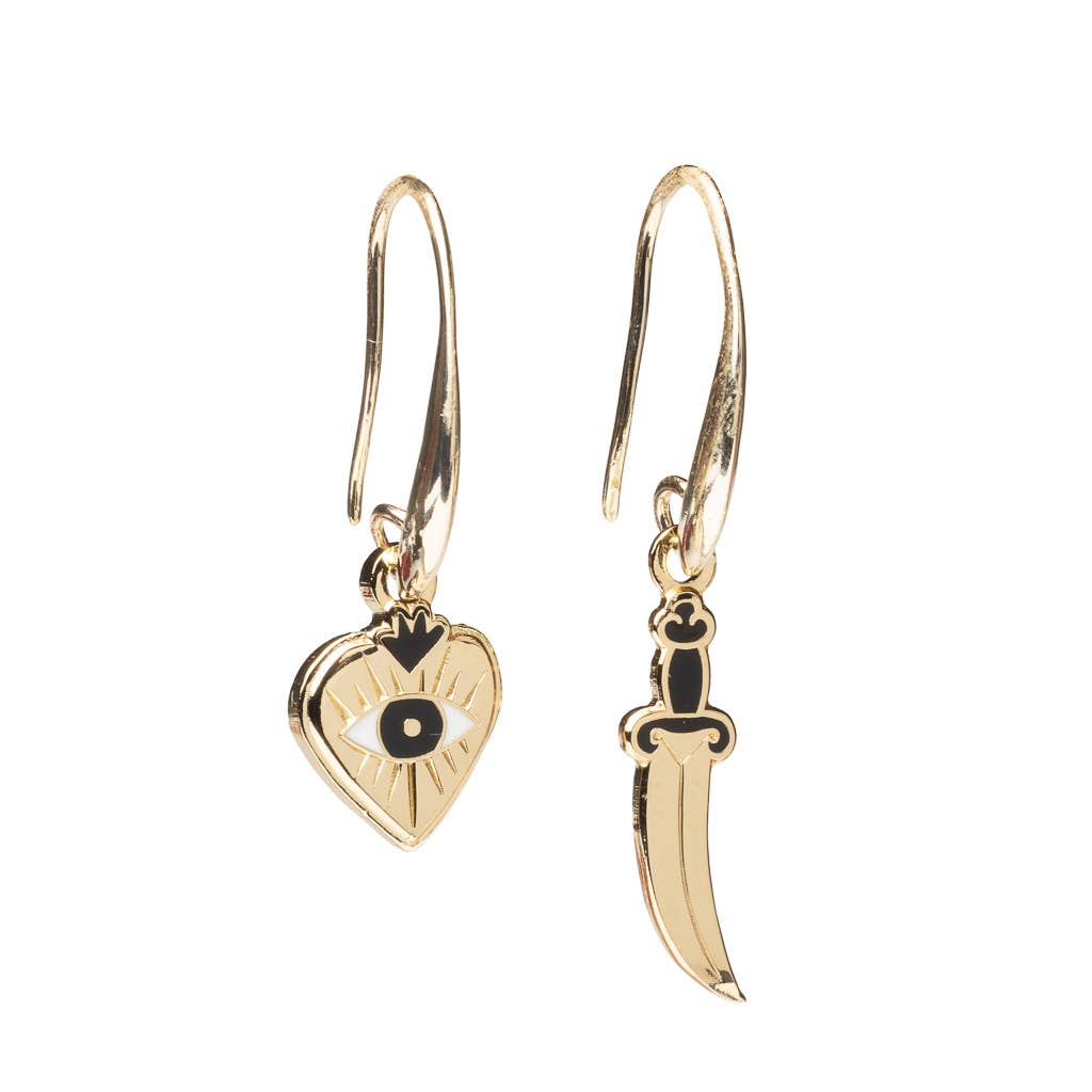 Heart & Dagger Earrings