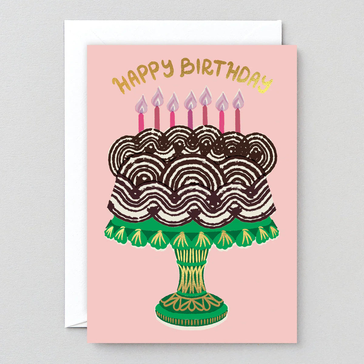 Cake and Candles Birthday card