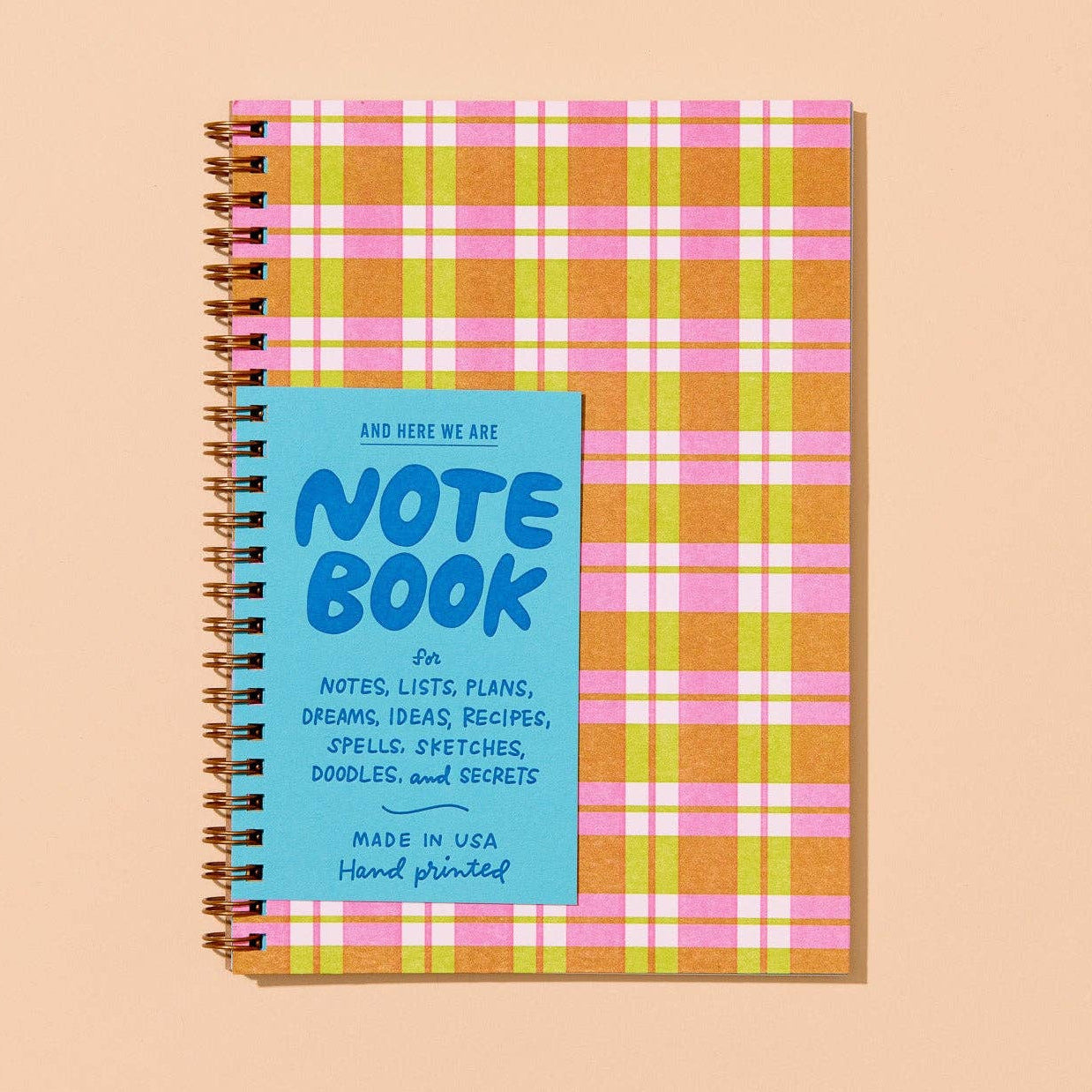 Gingham Picnic Spiral Notebook
