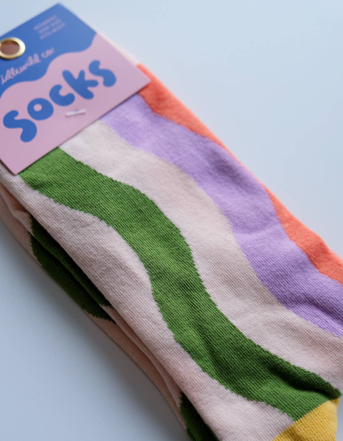 Rainbow Waves Crew Socks