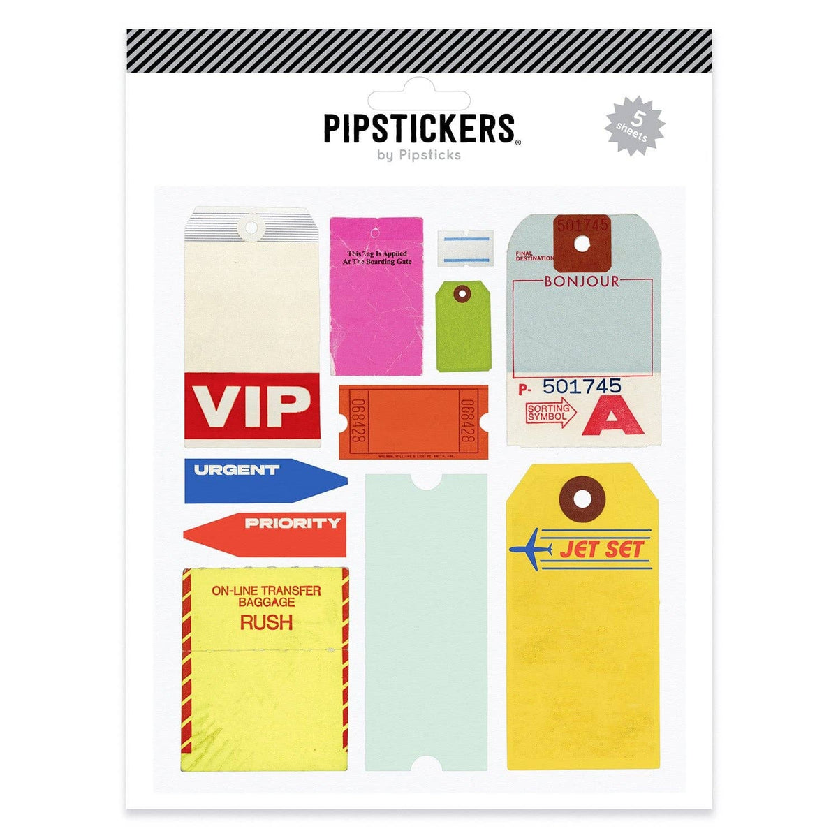 Jet Set Labels Sticker Sheets