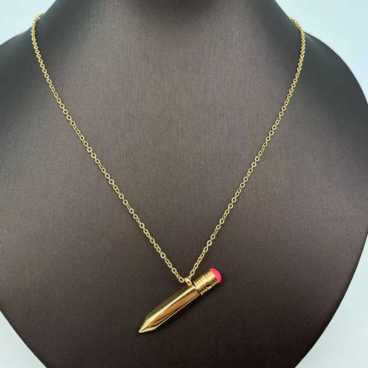 Pencil Pendant Necklace