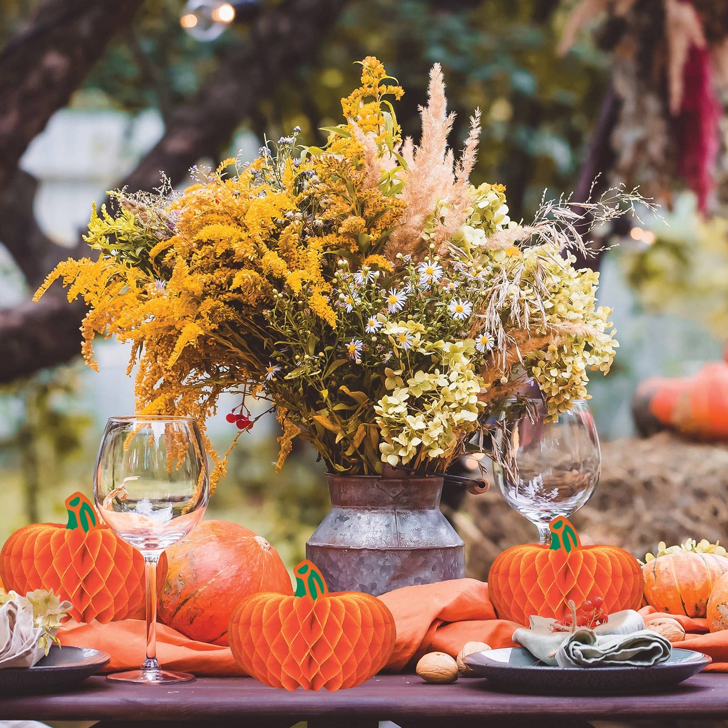 Honeycomb Tissue Pumpkins