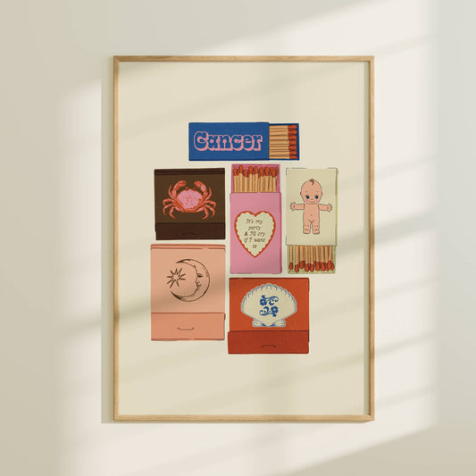 Cancer Matchbook print