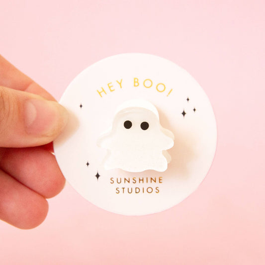 Hey Boo! Ghost Mini Hair Claw