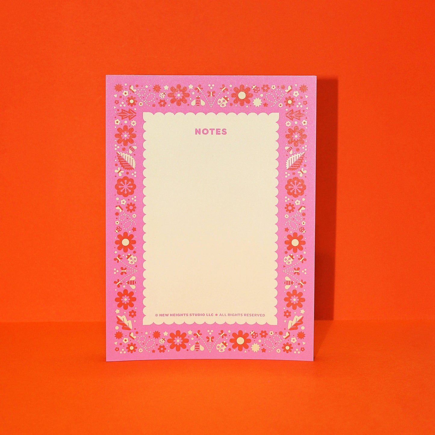 Pink Flower Garden Notepad