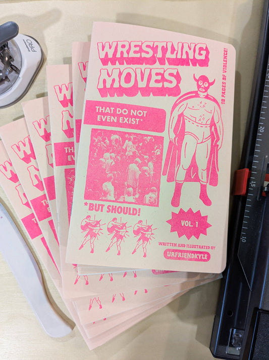 Imaginary Wrestling Moves Riso Zine