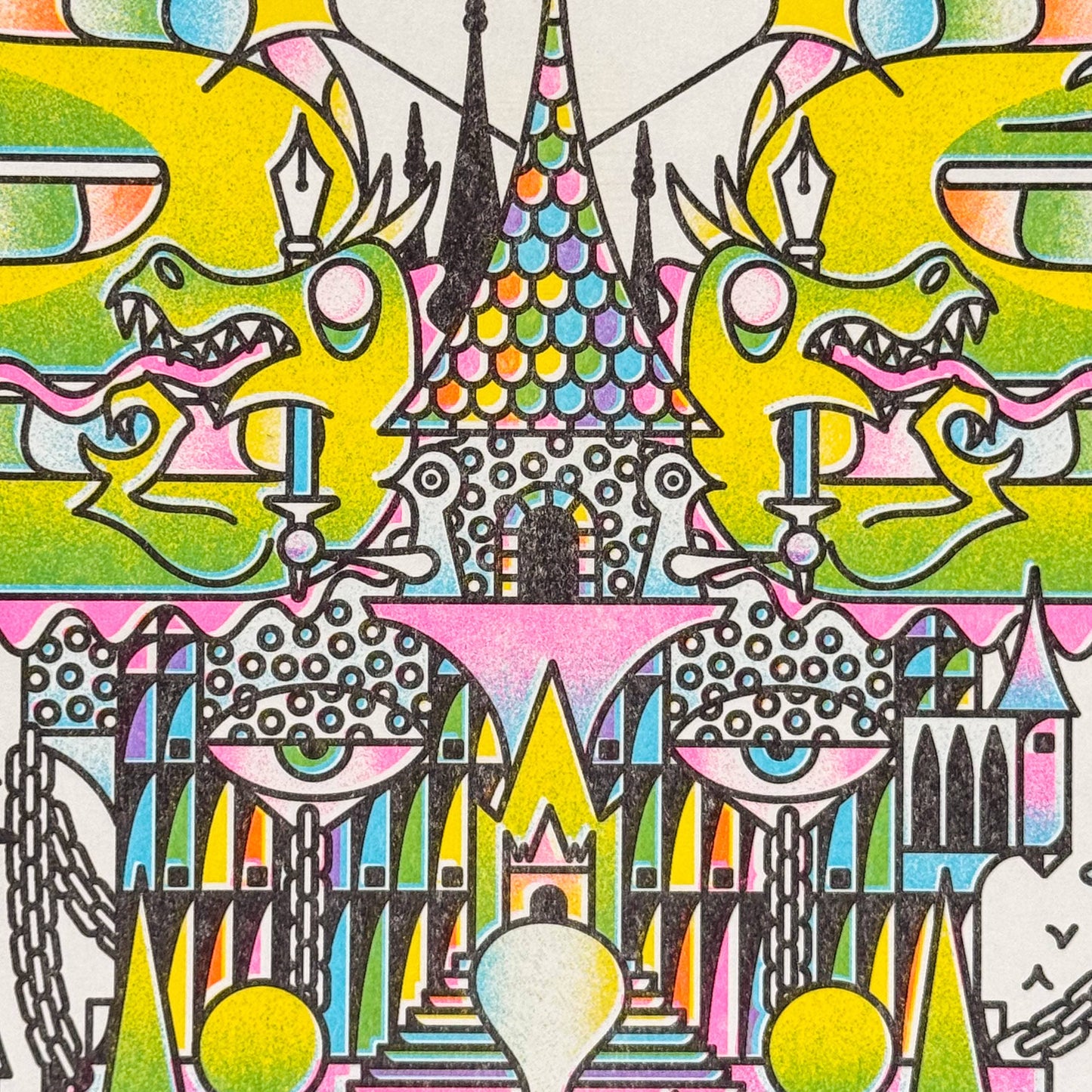Fortress Risograph Print