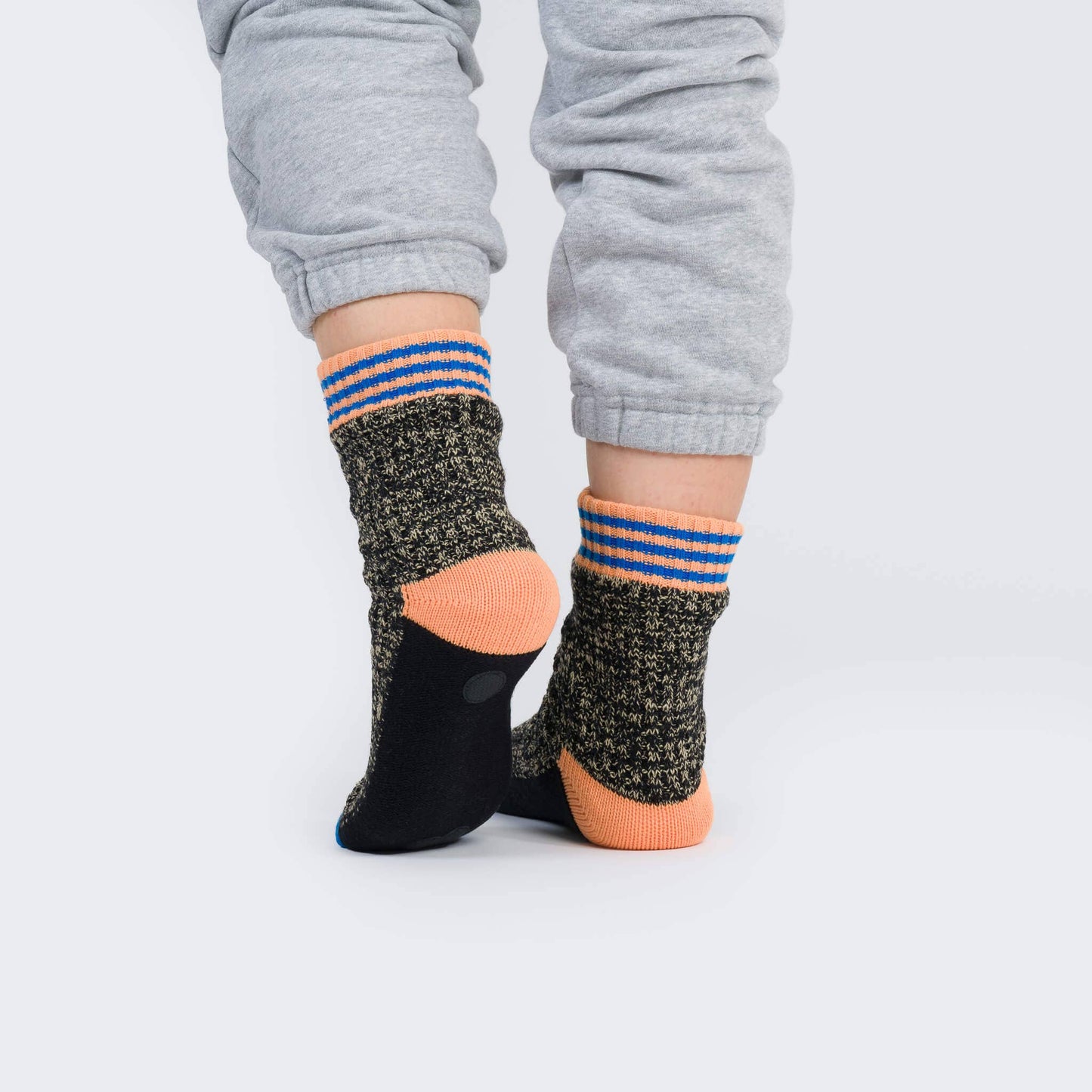 Black Varsity Knit House Socks