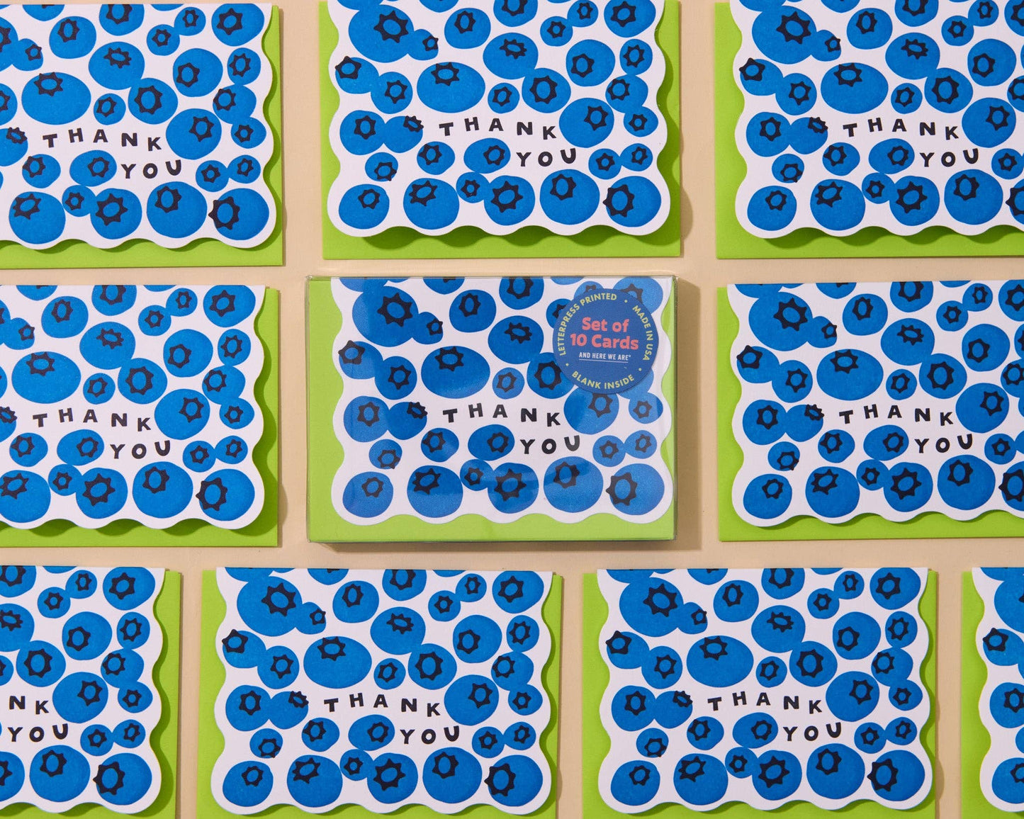 Blueberry Thank You Boxed Cards