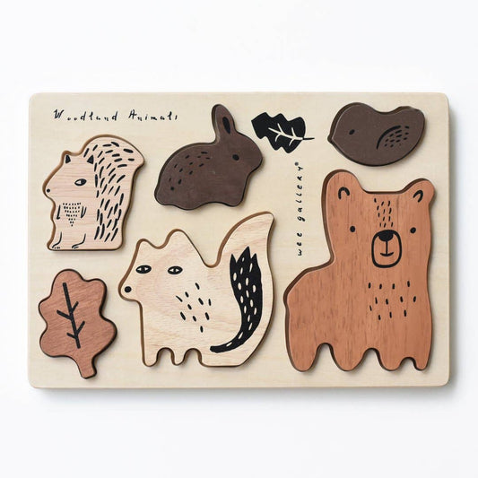Woodland Animals Wooden Puzzle Tray