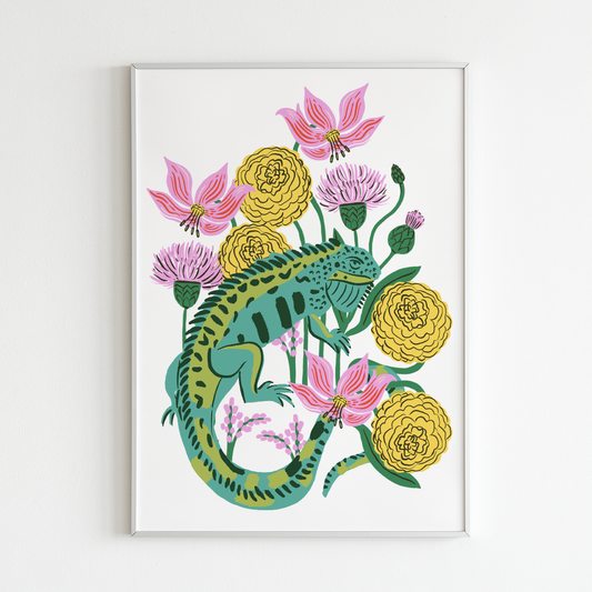 Bold Iguana print