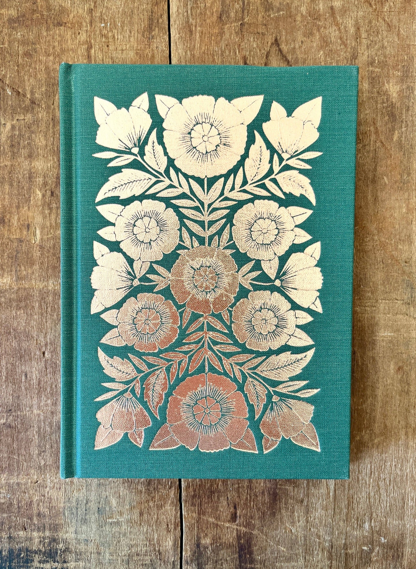 Jewel Green Foil Stamped Linen Journal