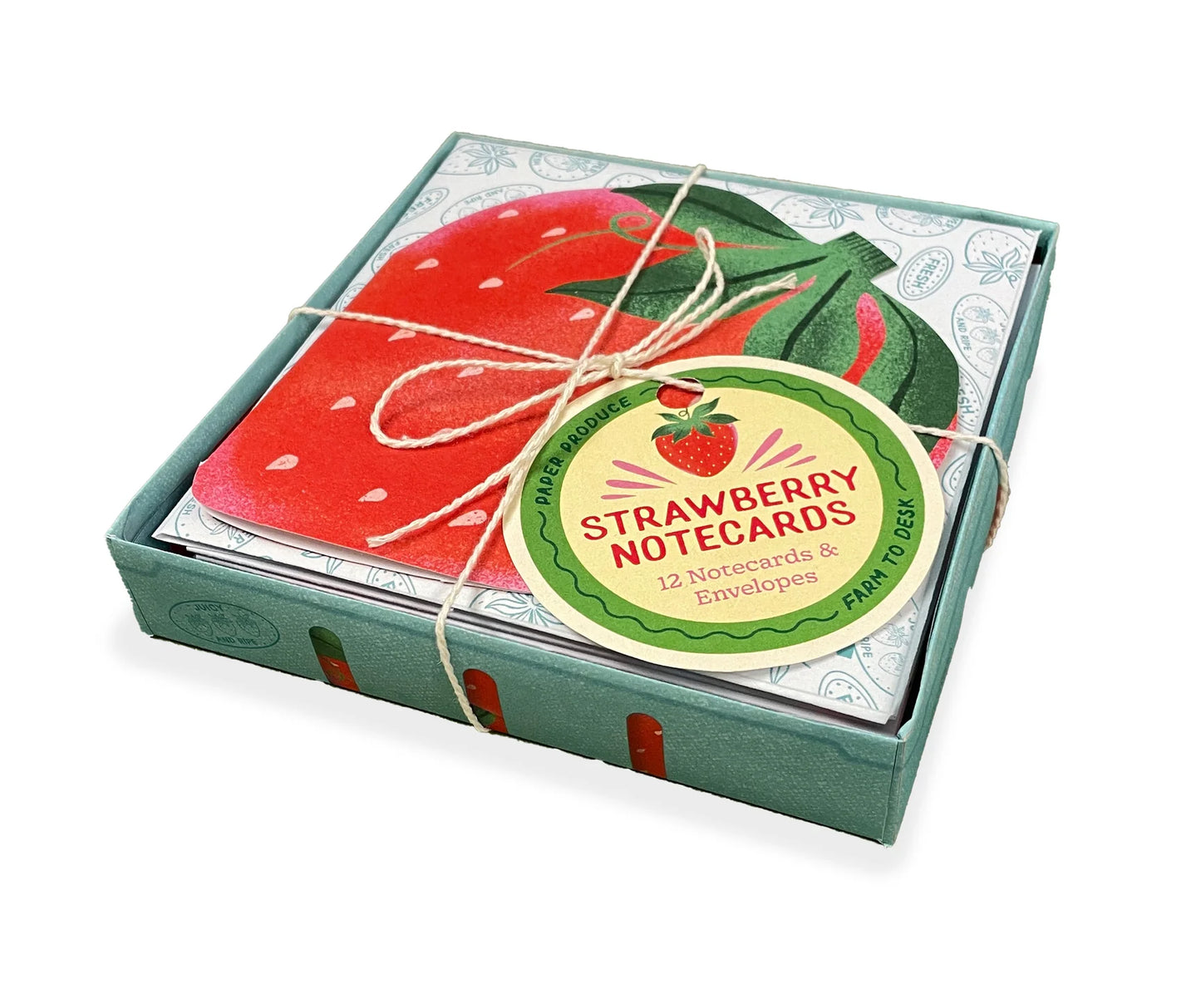 Paper Produce Strawberry Notecards