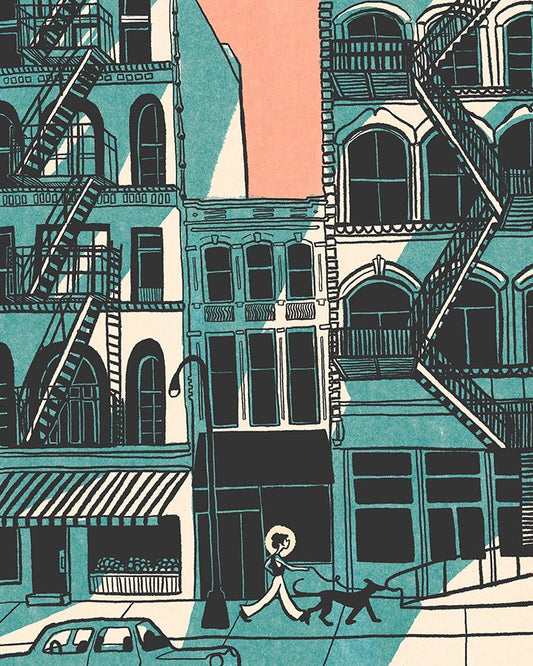 City Street Sidewalk print