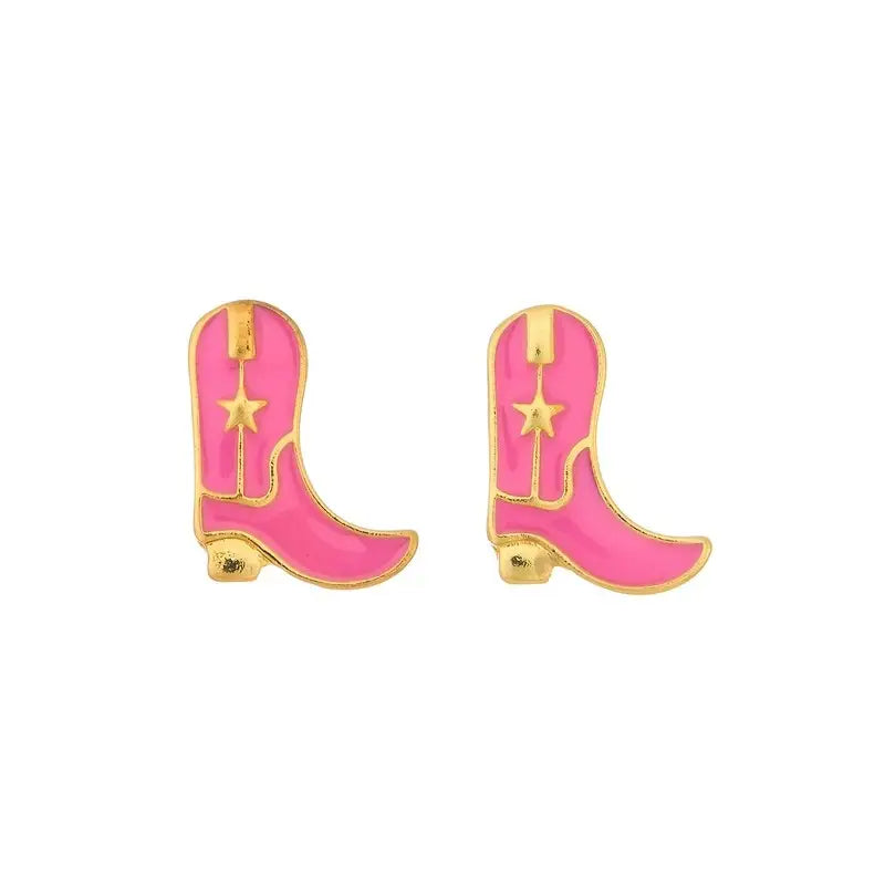 Cowgirl Boot Stud Earrings