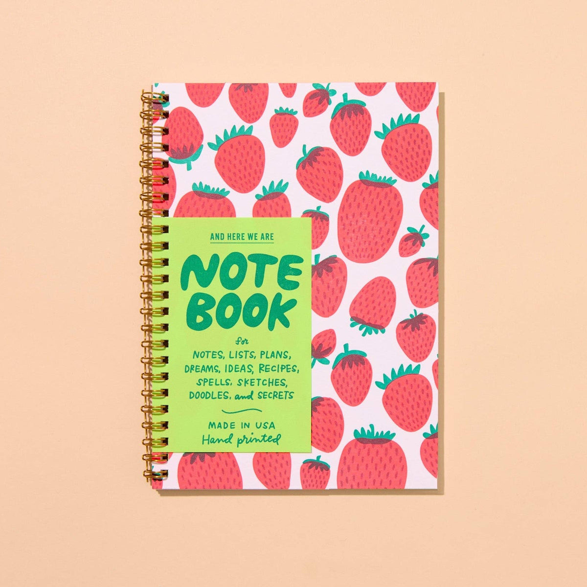 Strawberries Spiral Notebook