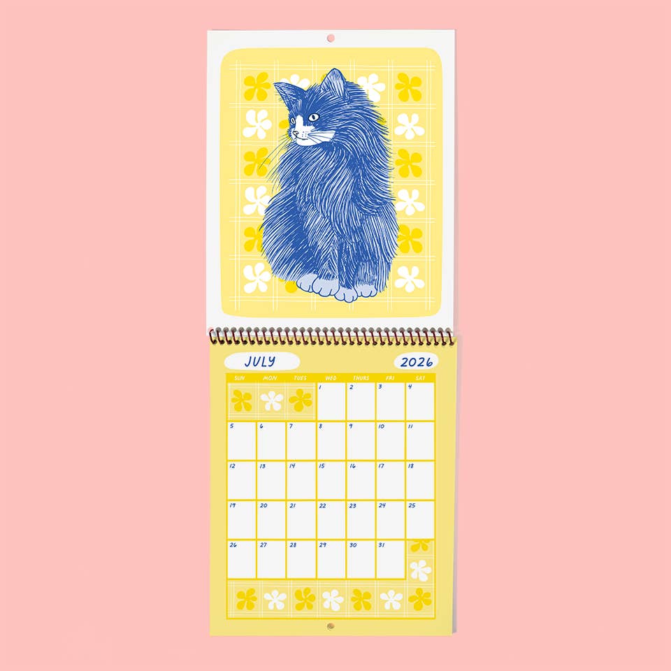 2026 Meow Monthly Calendar