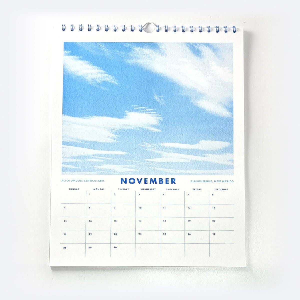 2027 Clouds Risograph Wall Calendar