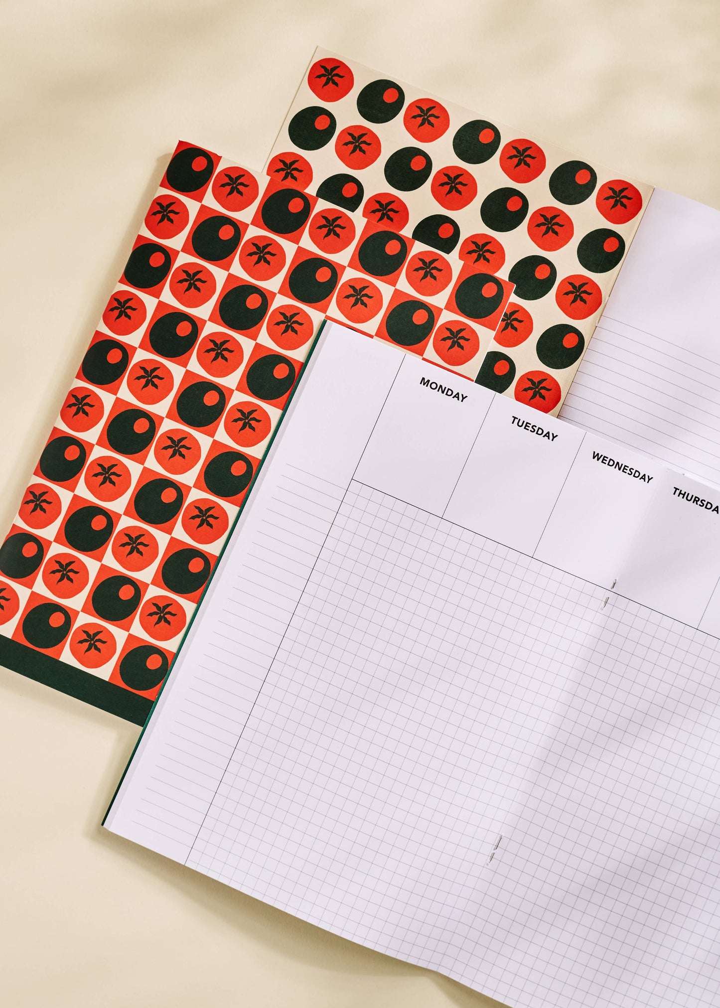 Tomato Olive Check Weekly Planner