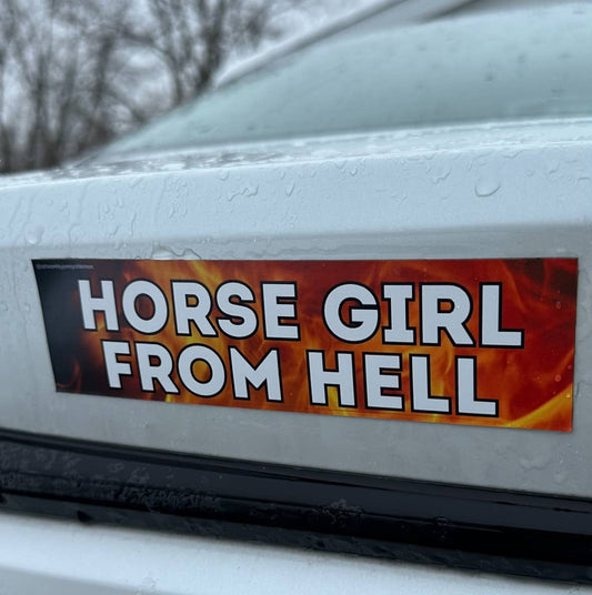 Horse Girl From Hell Bumper Magnet
