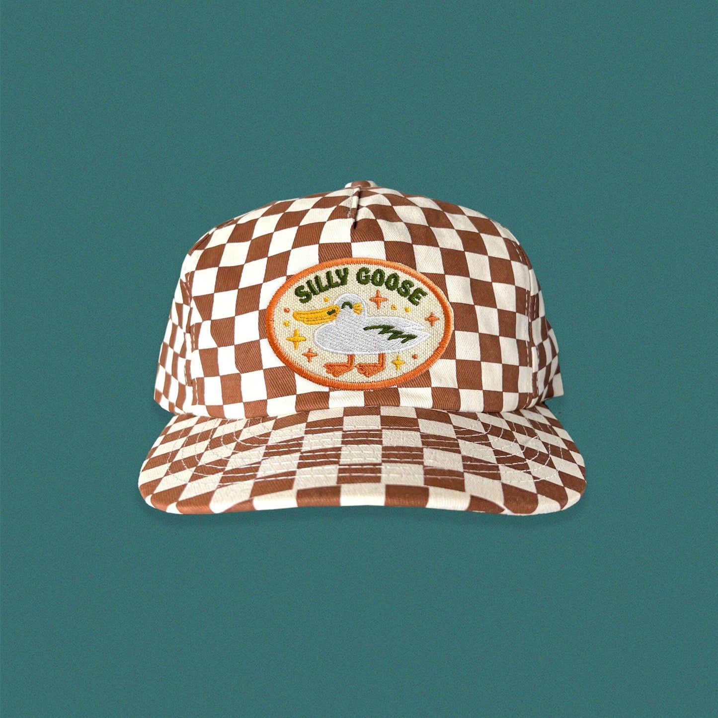 Silly Goose 5-Panel Checkered Hat