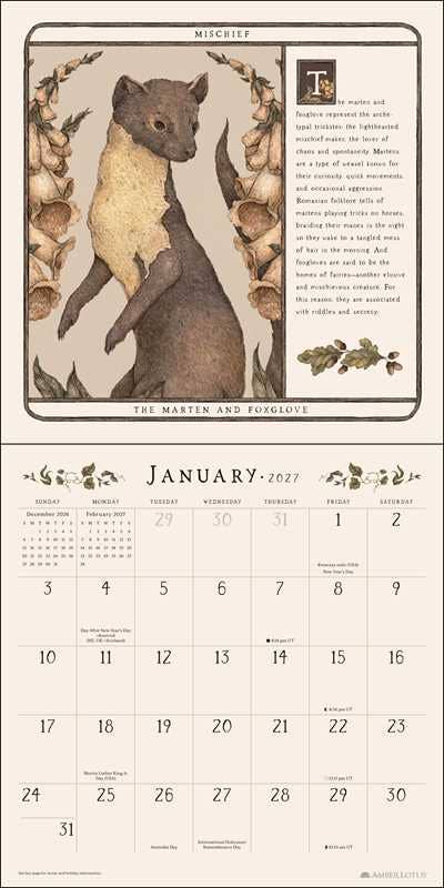 2027 Woodland Wardens Wall Calendar