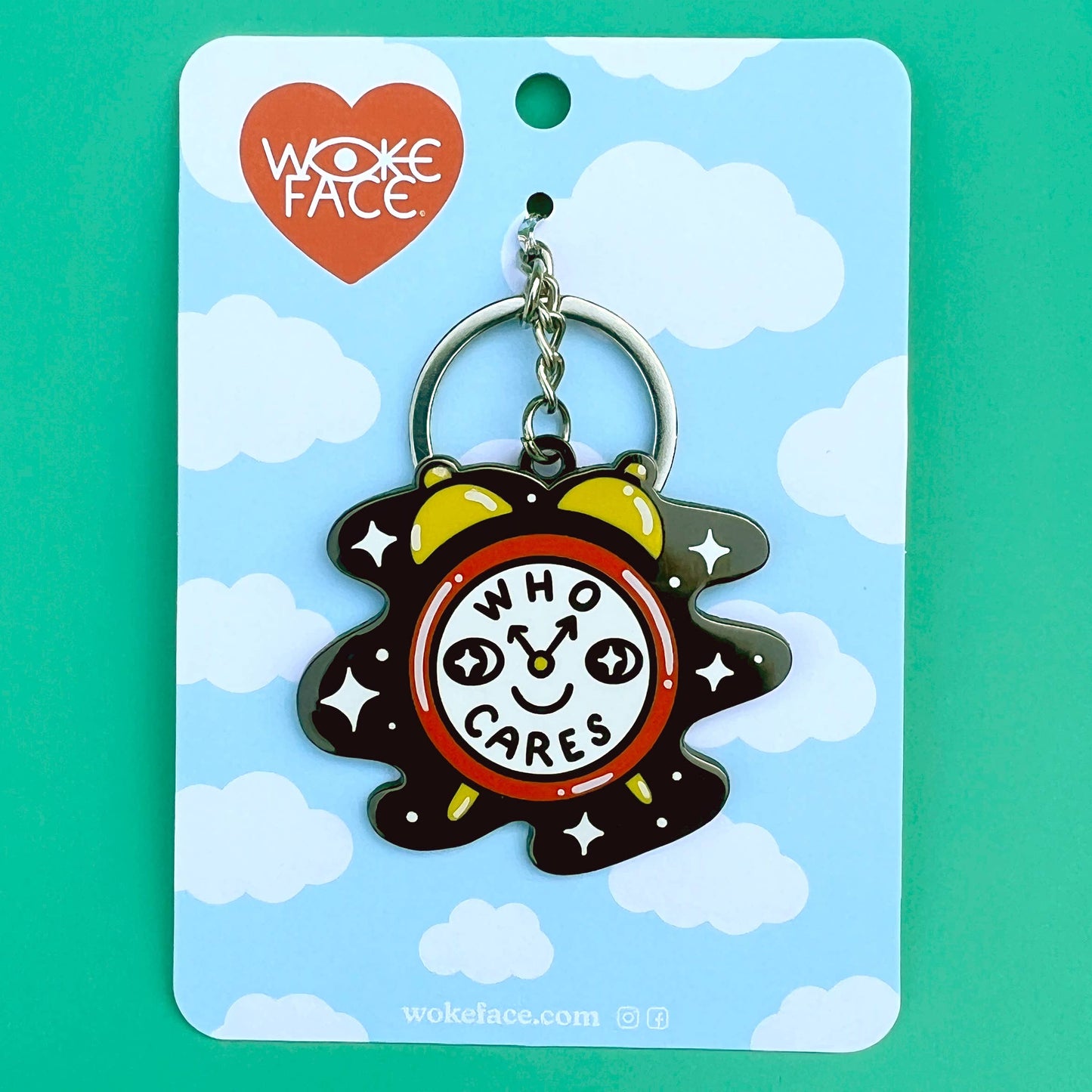 Who Cares Clock Keychain