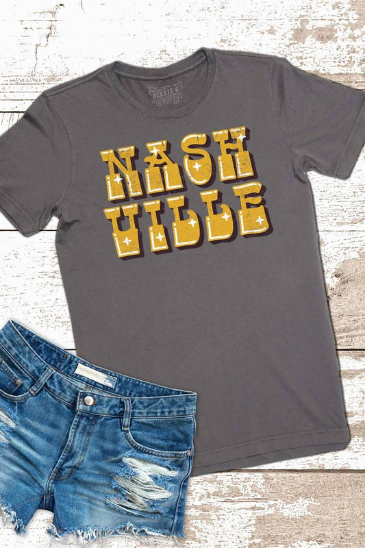 Nashville Charcoal Stacked T-shirt