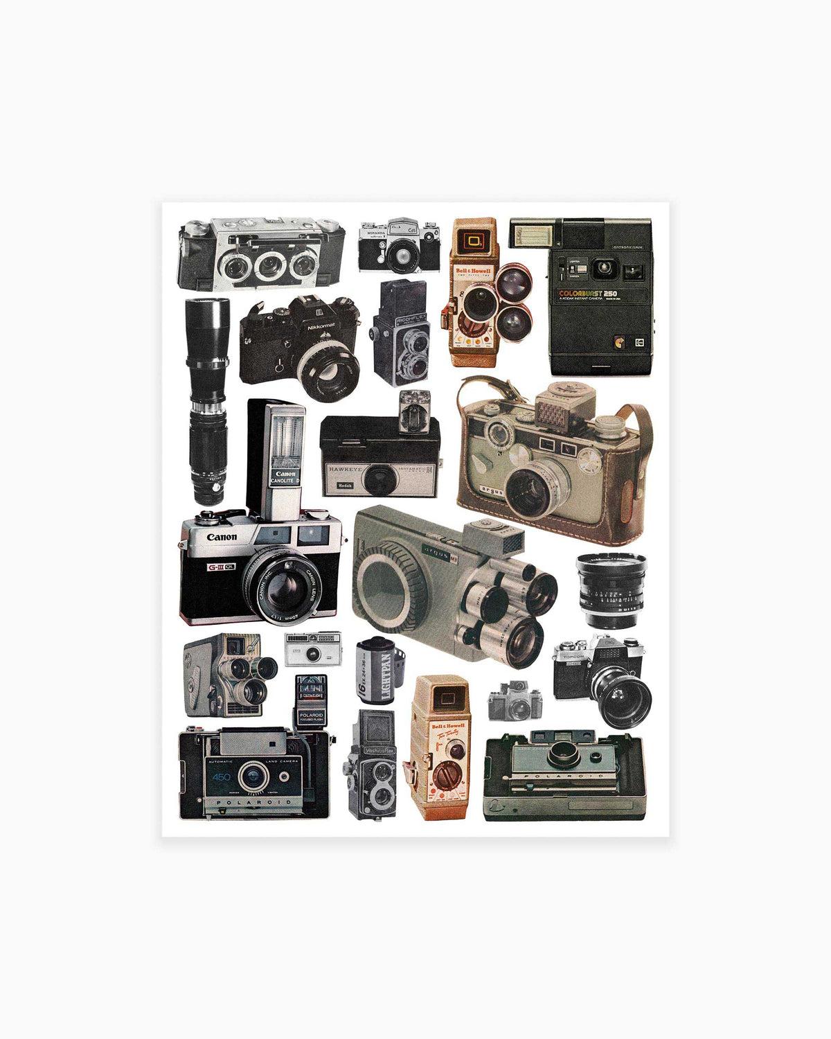 Retro Cameras print