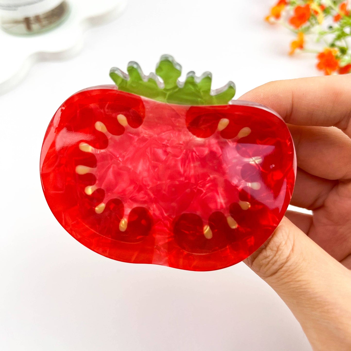 Half Tomato Hair Claw