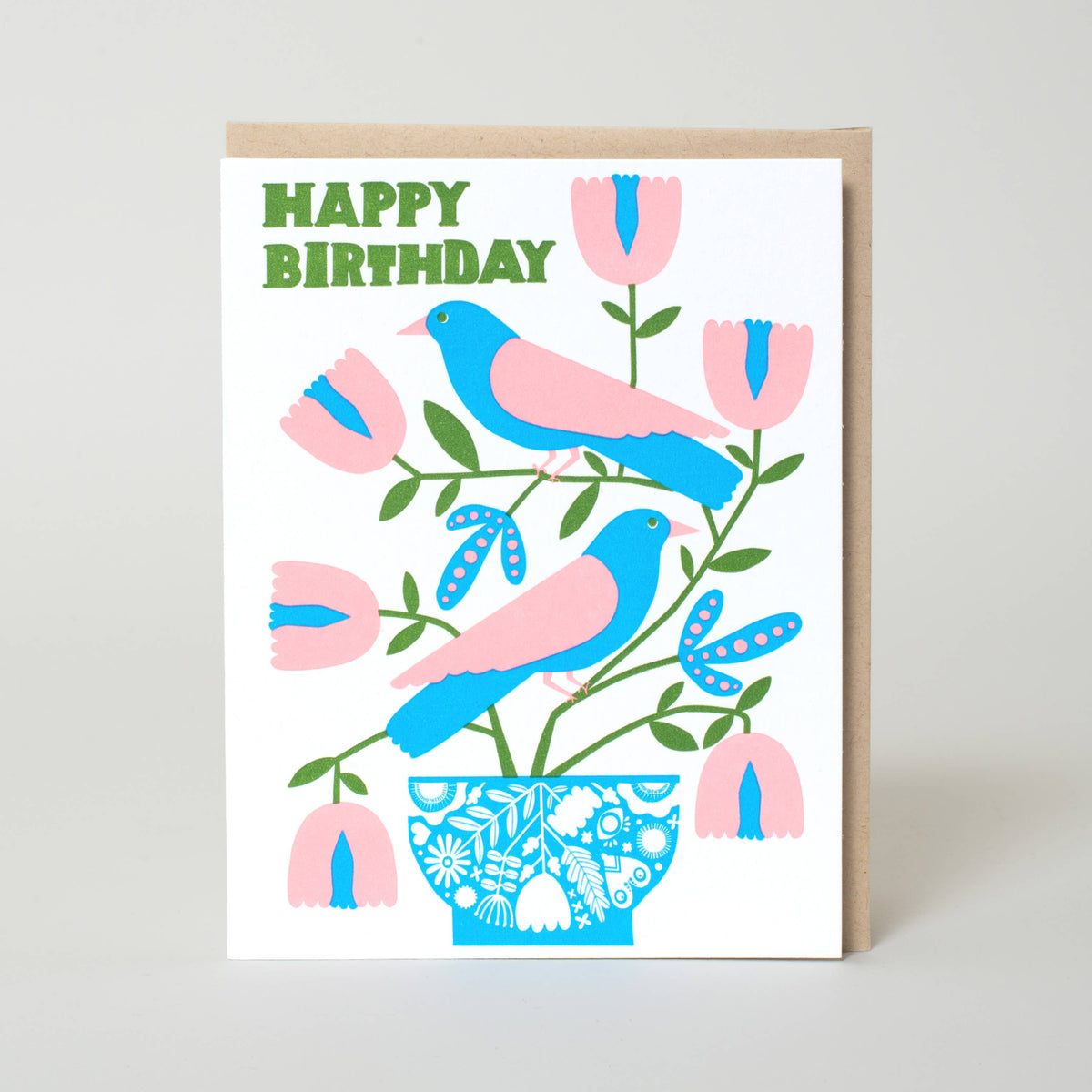 Nordic Birds Birthday Card