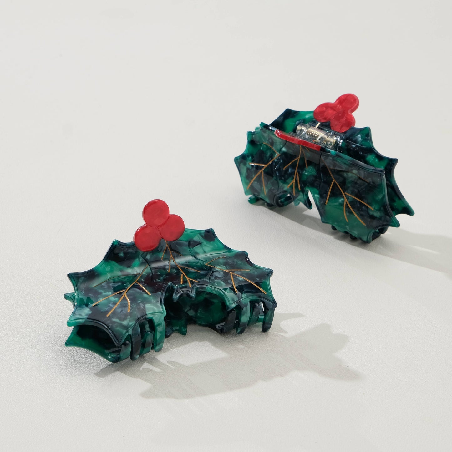 Christmas Holly Hair Claw