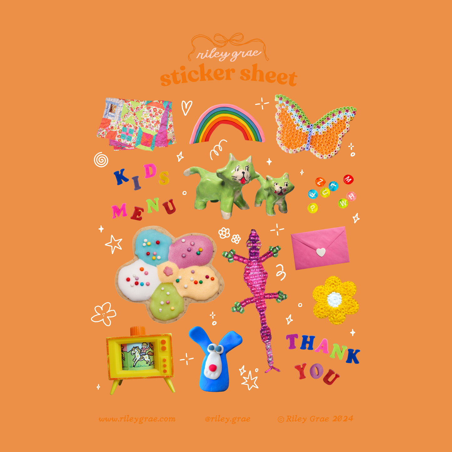 Kids Menu Sticker Sheet